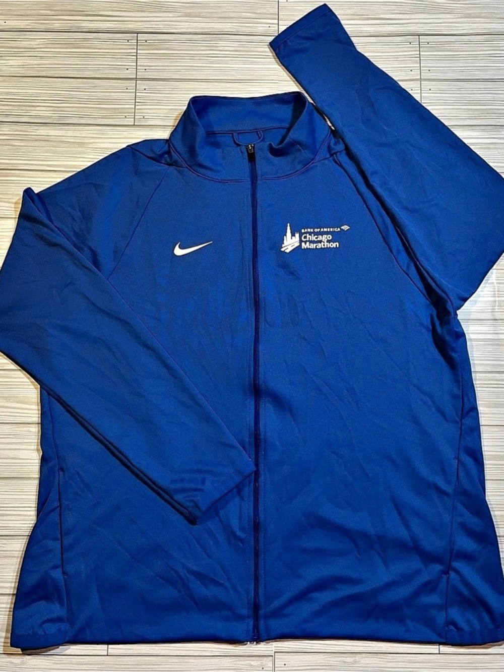 Nike Bank of America Chicago Marathon Full-Zip Track Jacket Blue XL